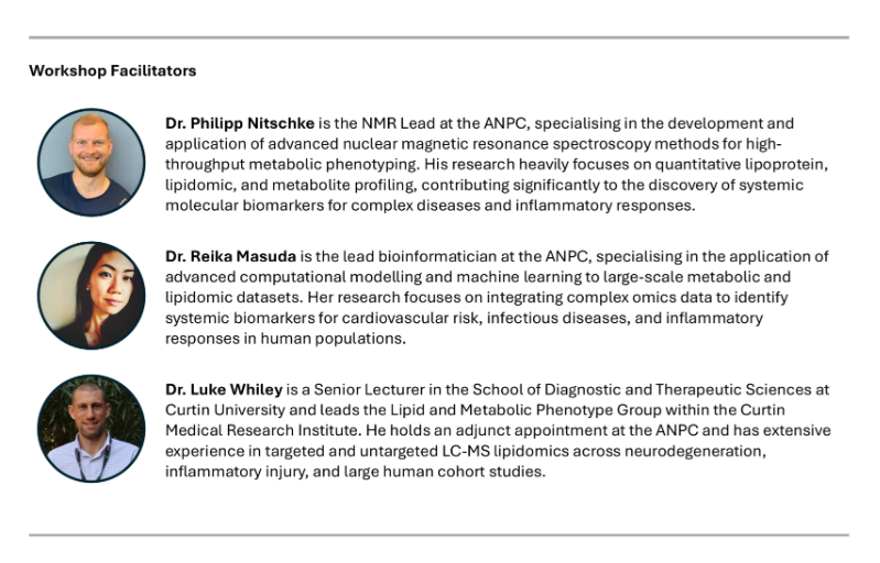 Bench to Biology: Planning and Running Human Lipidomics and Lipoprotein Studies Workshop